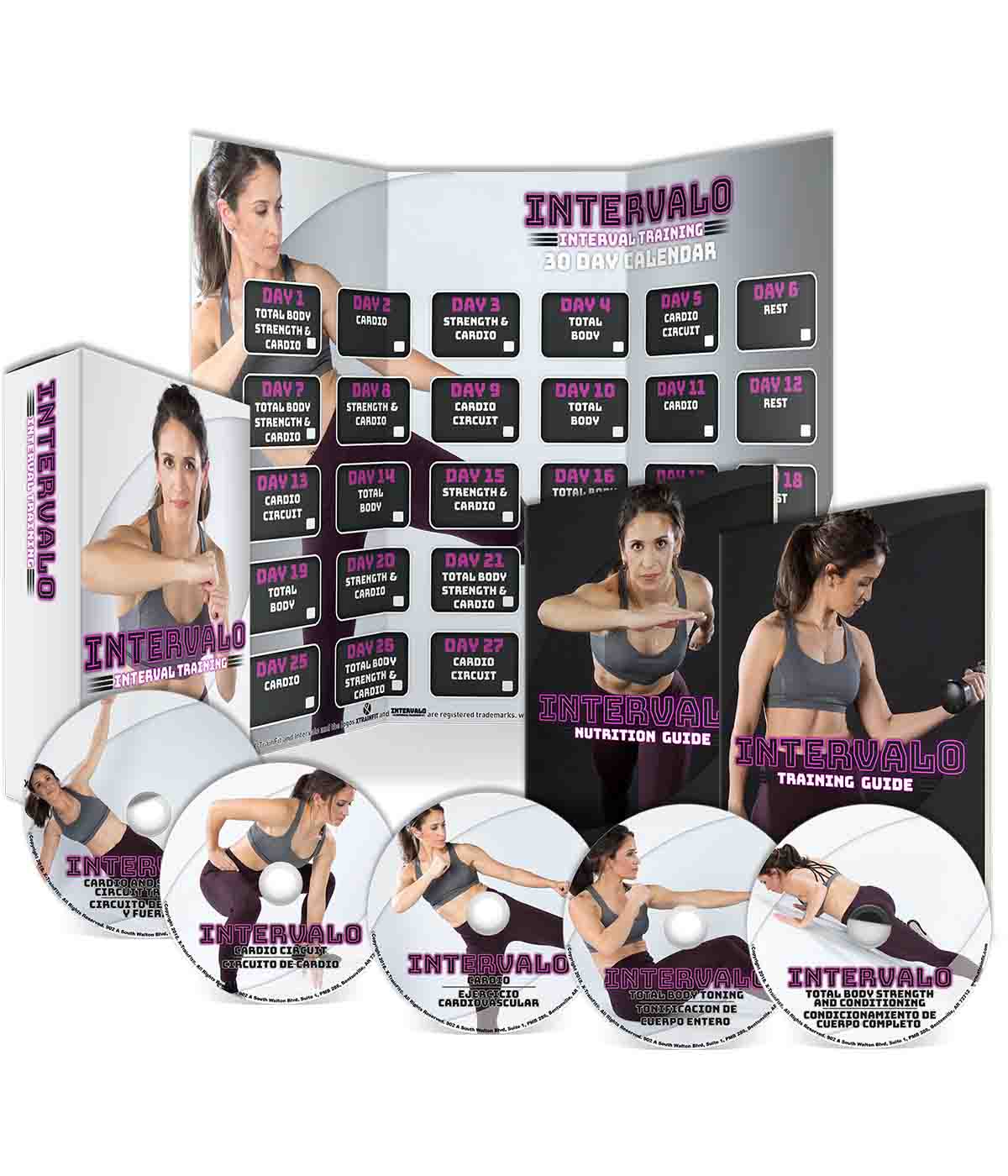 XTRAINFIT AT HOME WORKOUT PROGRAMS ON DVD 90 DAYS WITH TRAINING CALENDARS AND NUTRITION PLANS